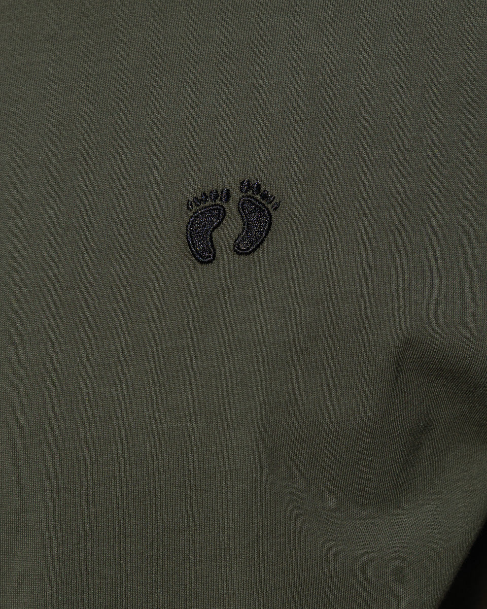 Hang Ten Icon T-shirt Khaki i 100% ekologisk bomull med broderad logga