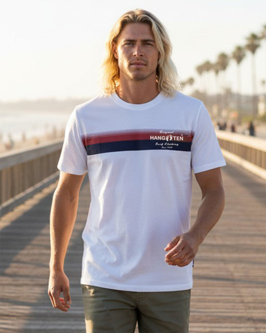 Striped Organic Cotton T-shirt - White