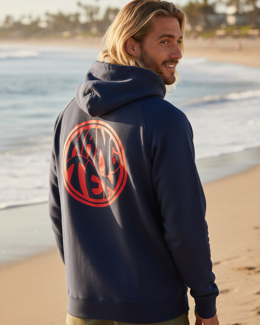 Hang Ten Vinyl Hoodie - Navy