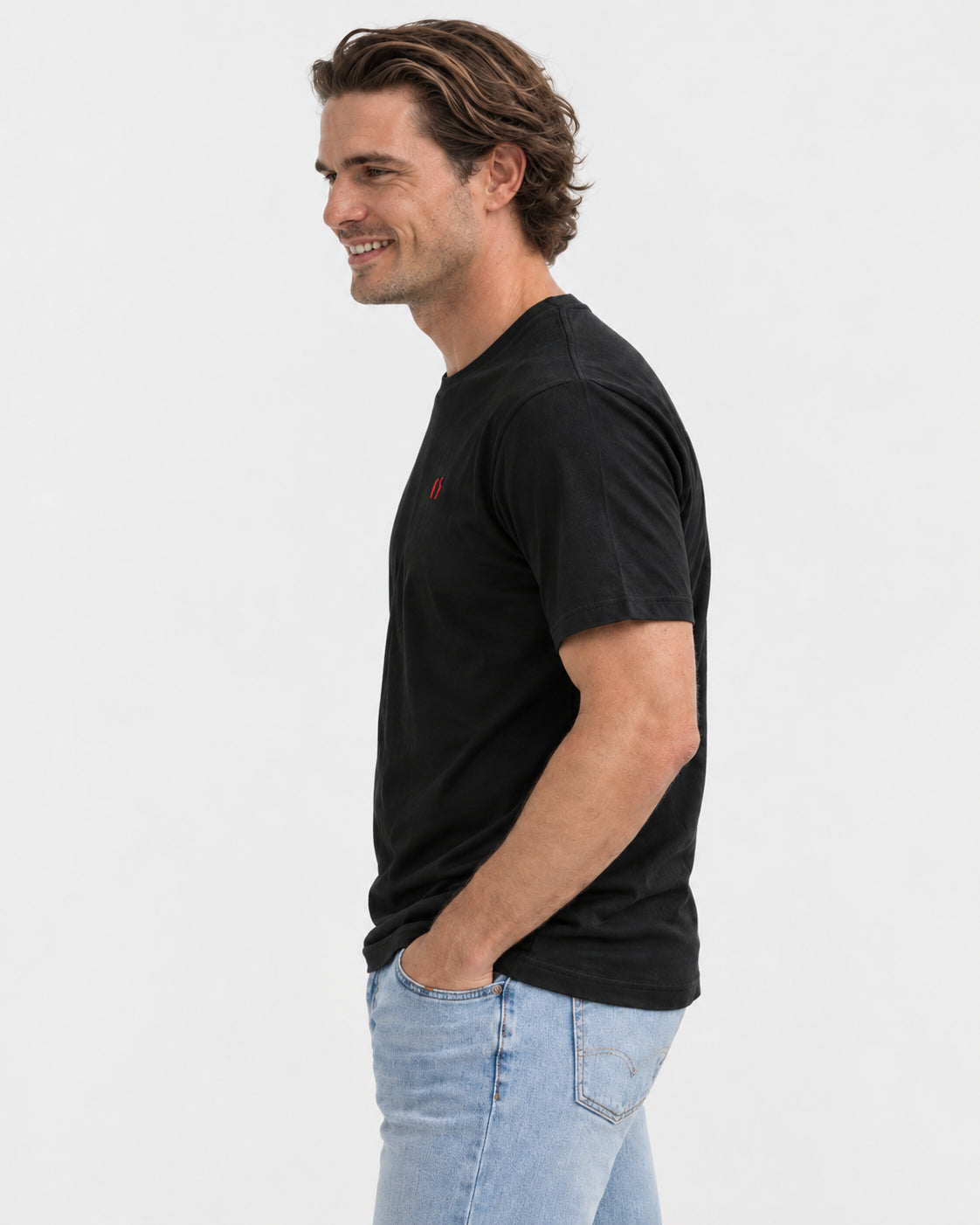 Hang Ten Icon T-shirt Black – studio side