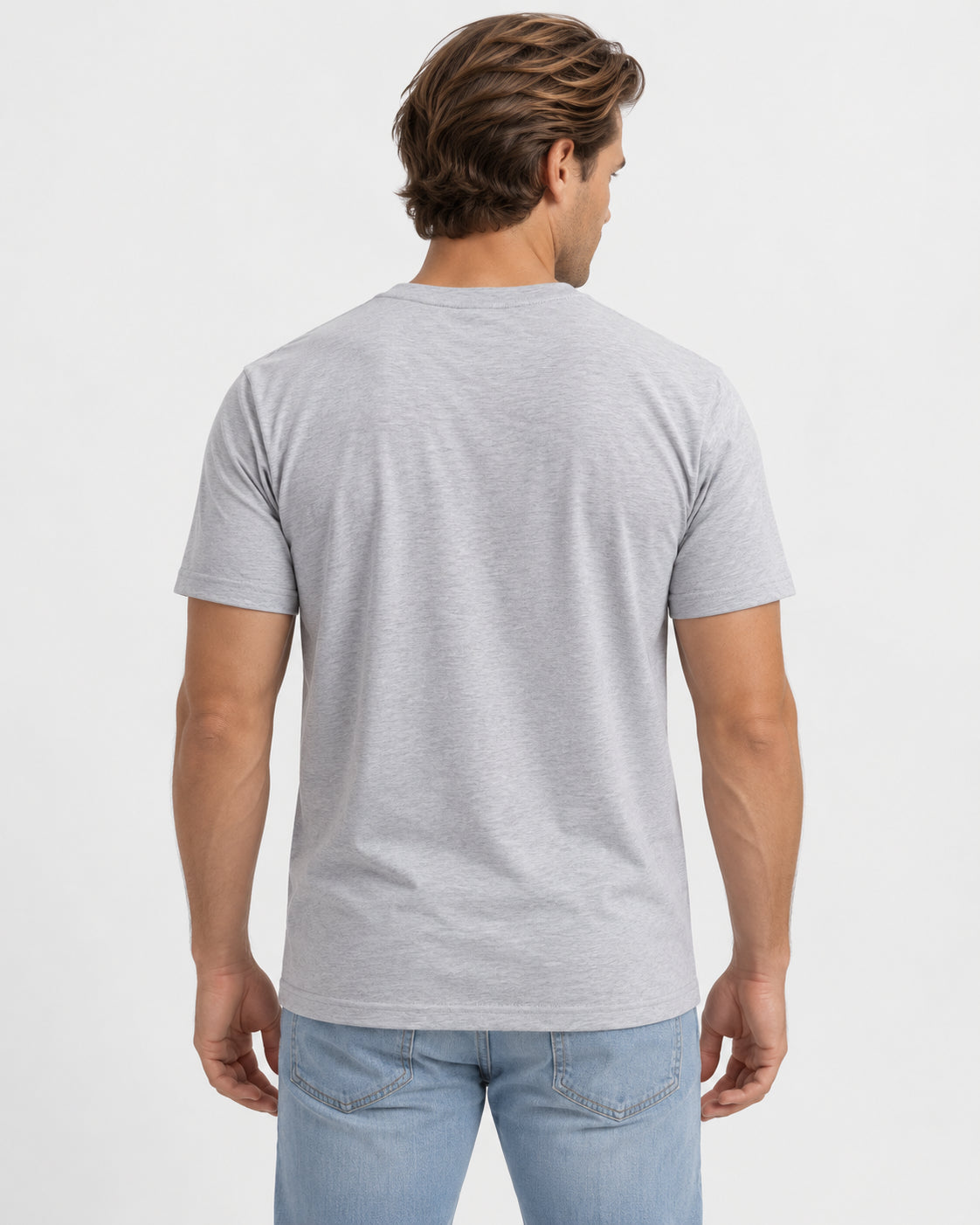 Hang Ten Icon T-shirt Heather Grey – studio back