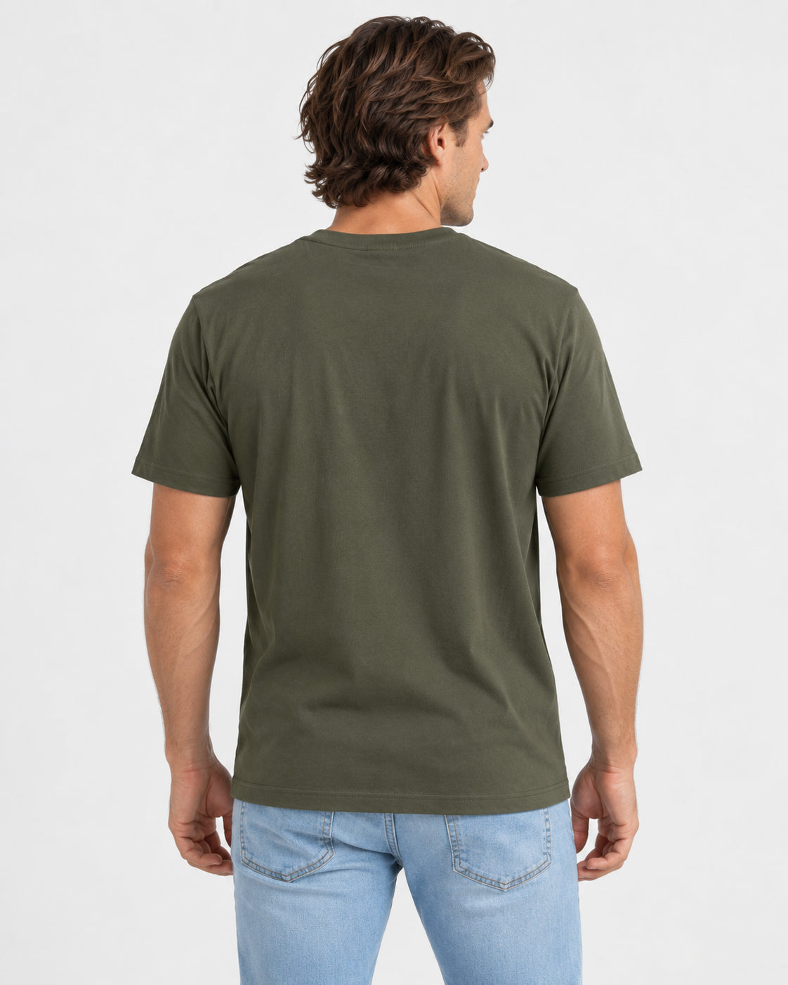 Hang Ten Icon T-shirt Khaki – studio back