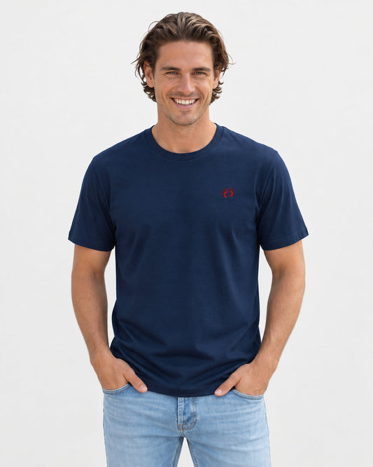 Hang Ten Icon T-shirt Navy – studio front