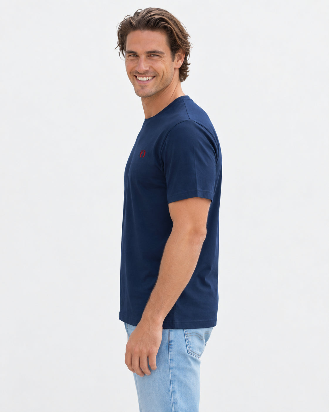 Hang Ten Icon T-shirt Navy – studio side