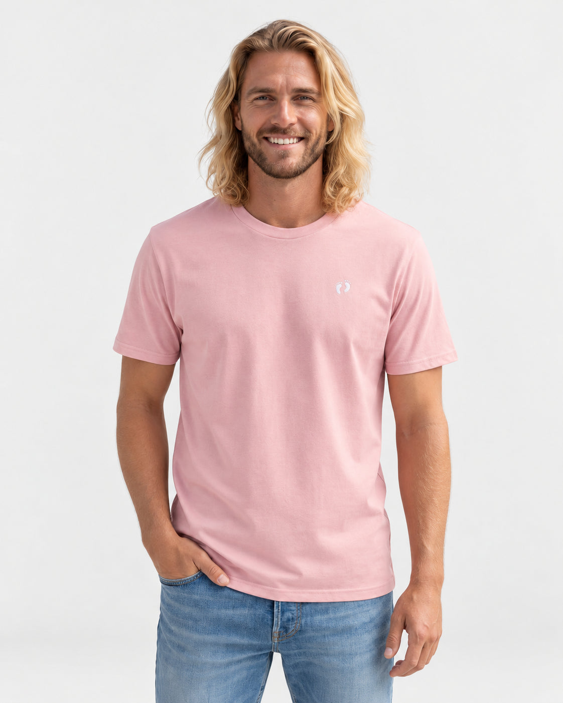 Hang Ten Icon T-shirt Pink – studio front