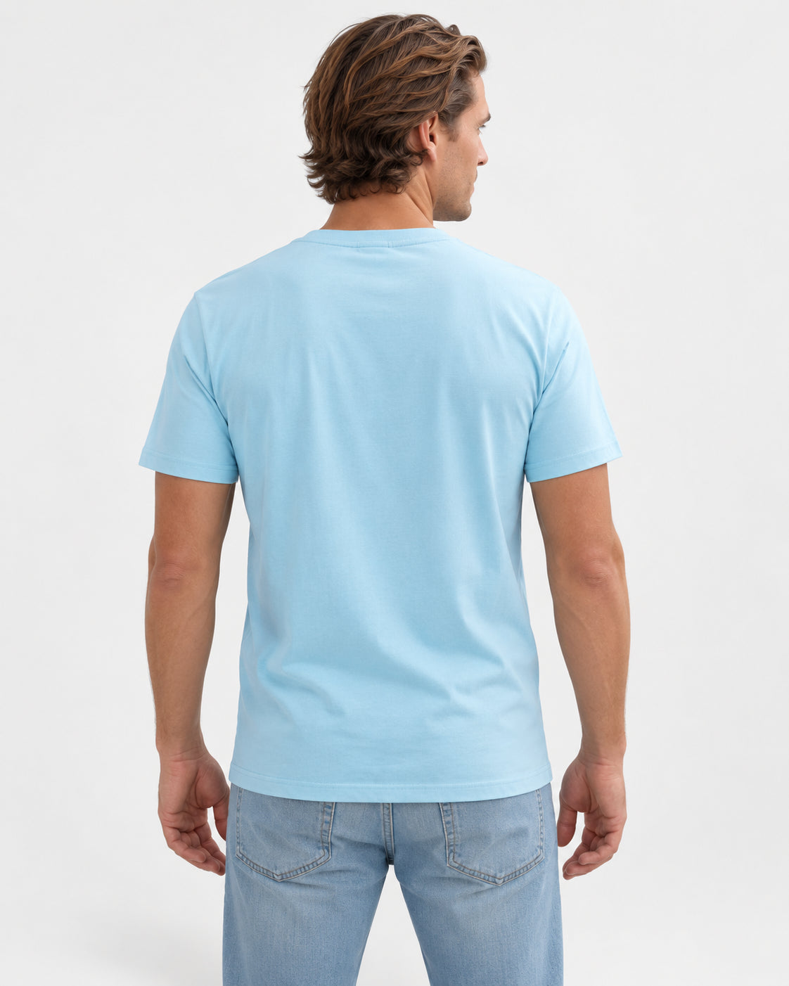 Hang Ten Icon T-shirt Sky Blue – studio back