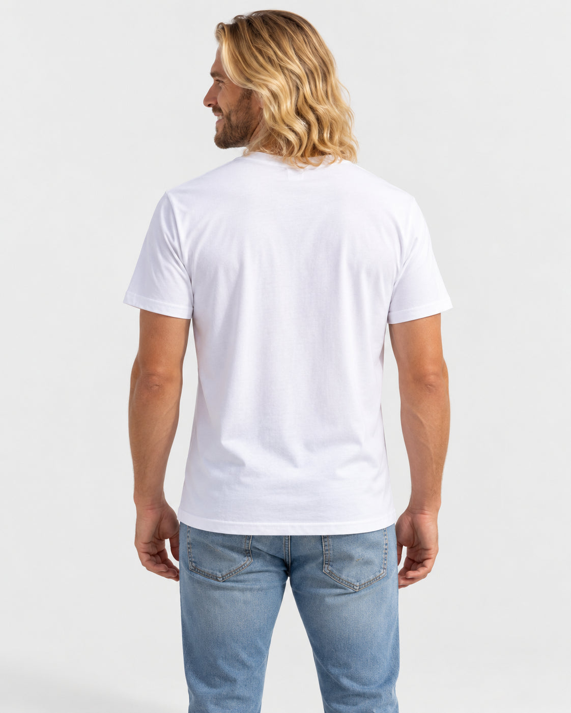 Hang Ten Icon T-shirt White – studio back