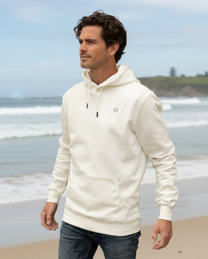 Icon Feet Organic Cotton Hoodie - Off White