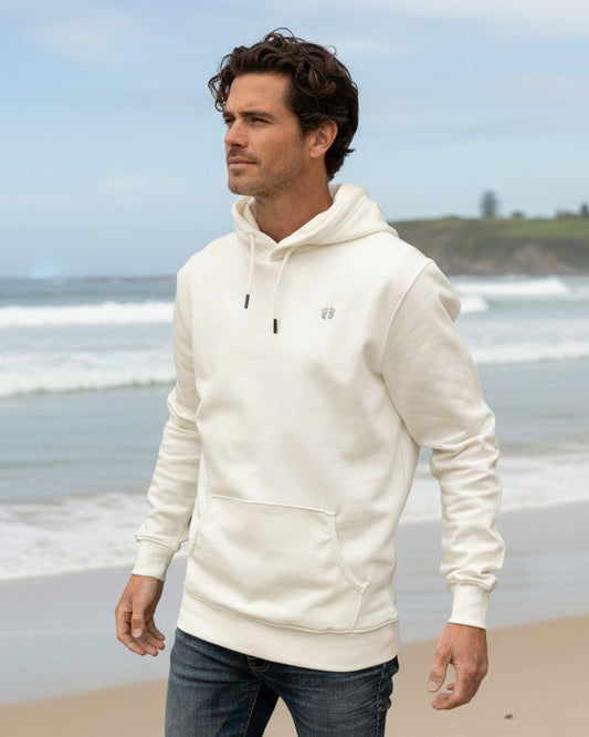 Icon Feet Organic Cotton Hoodie - Off White