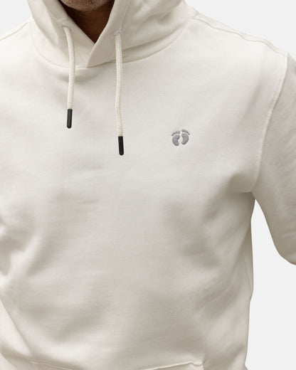 Icon Feet Organic Cotton Hoodie - Off White