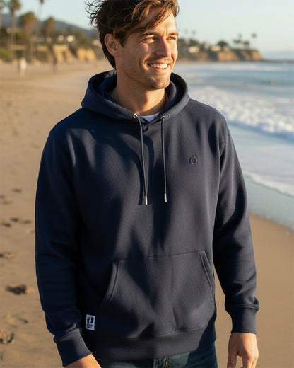 Icon Feet Organic Cotton Hoodie - French Navy