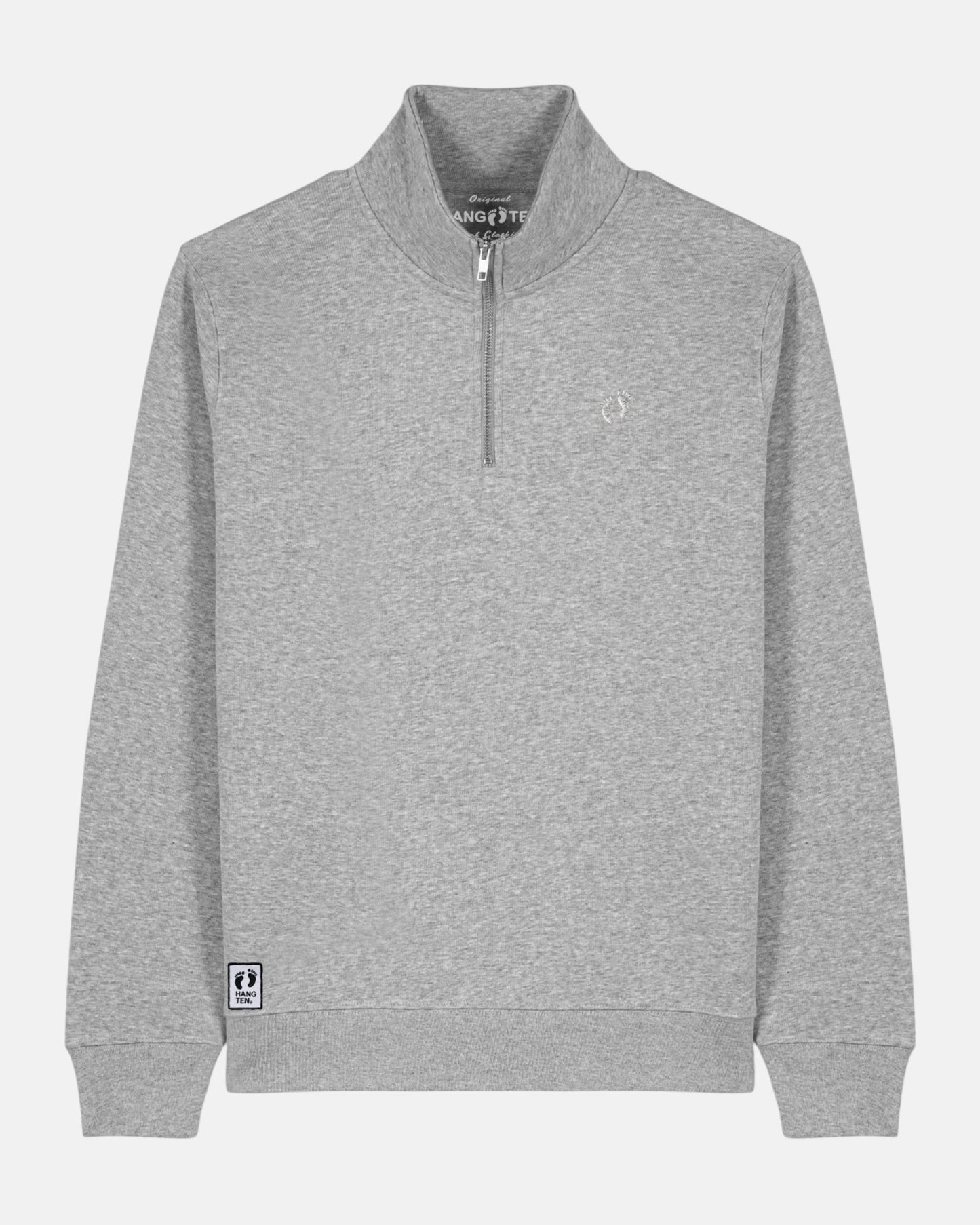 Quarter Zip Sweatshirt - Heather Grey M