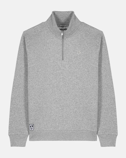 Quarter Zip Sweatshirt - Heather Grey M