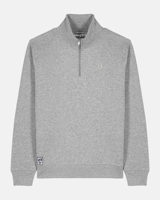 Quarter Zip Sweatshirt - Heather Grey M