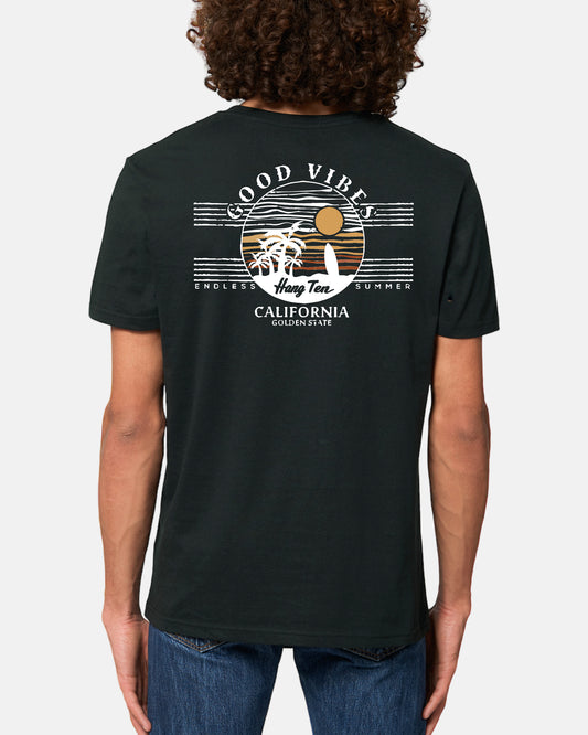 Hang Ten Good Vibes T-Shirt – Schwarz