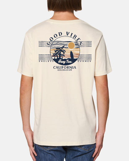 Hang Ten Good Vibes T-Shirt – gebrochenes Weiß