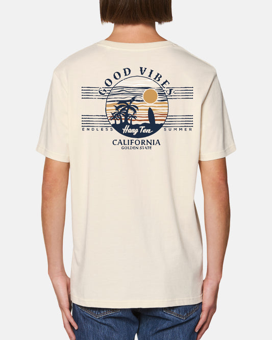 Hang Ten Good Vibes T-Shirt – gebrochenes Weiß