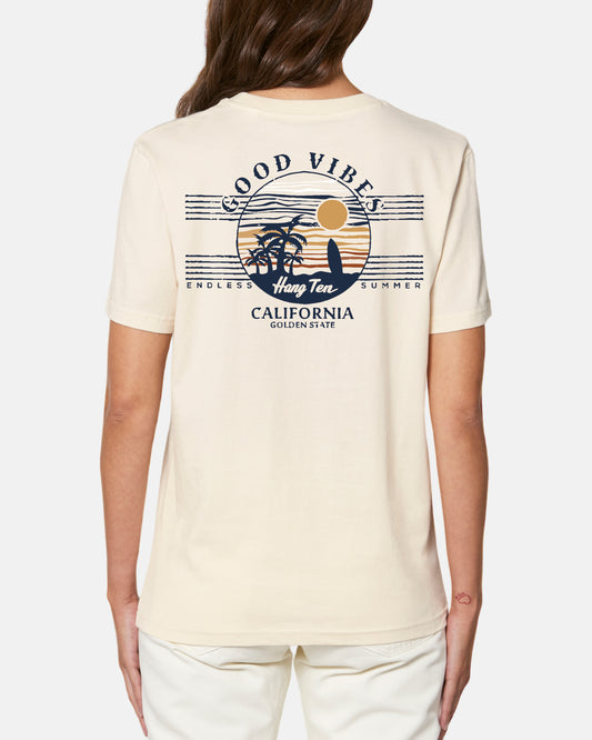 T-shirt Hang Ten Good Vibes W - Blanc cassé