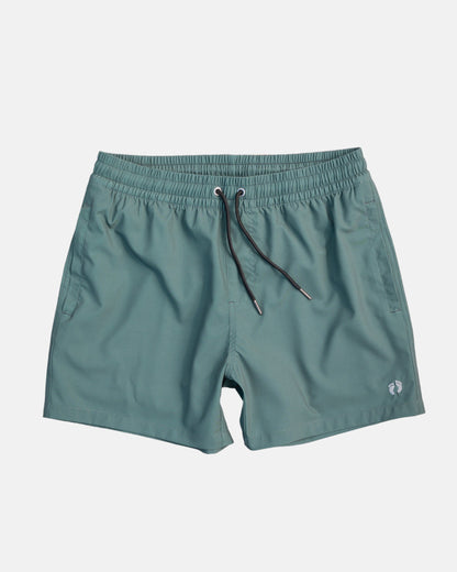 Shorts hybrides de natation avec collants intérieurs - Kaki vert