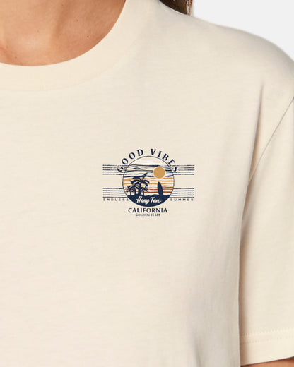 T-shirt Hang Ten Good Vibes W - Blanc cassé