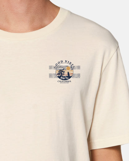 Hang Ten Good Vibes T-Shirt – gebrochenes Weiß