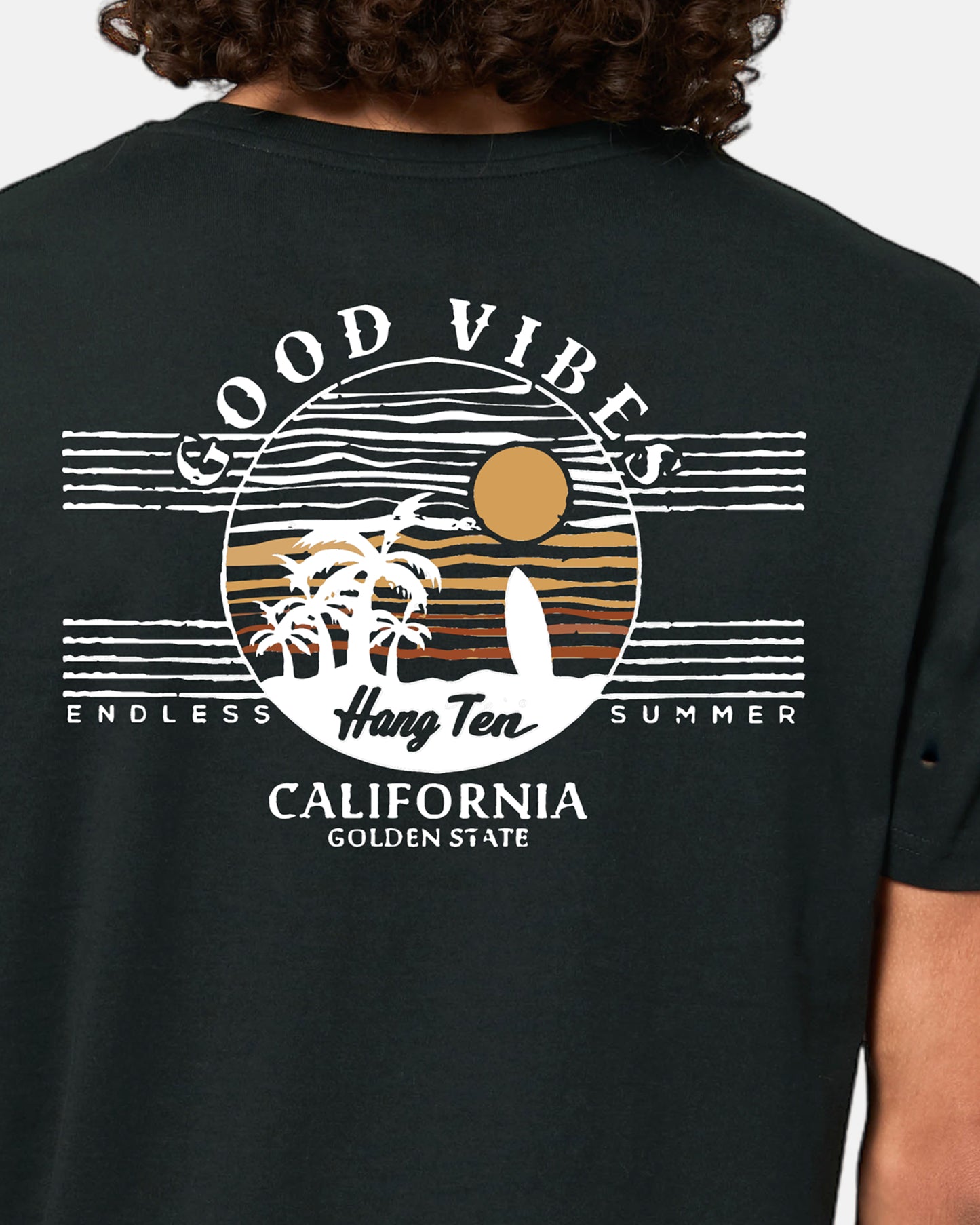 Hang Ten Good Vibes T-Shirt – Schwarz