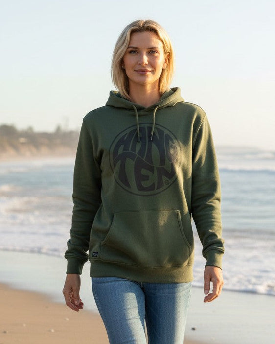 Vintage Logo Organic Cotton Hoodie - Laurel Wreath W