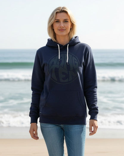 Vintage Logo Organic Cotton Hoodie - Mood Indigo W