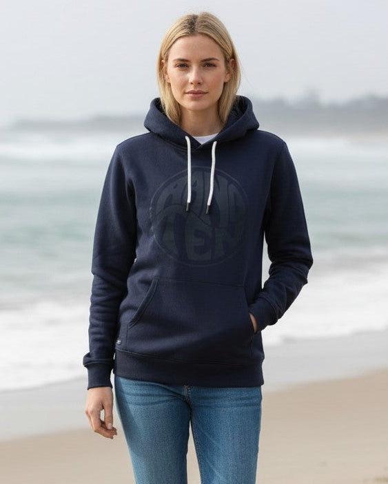Vintage Logo Organic Cotton Hoodie - Mood Indigo W