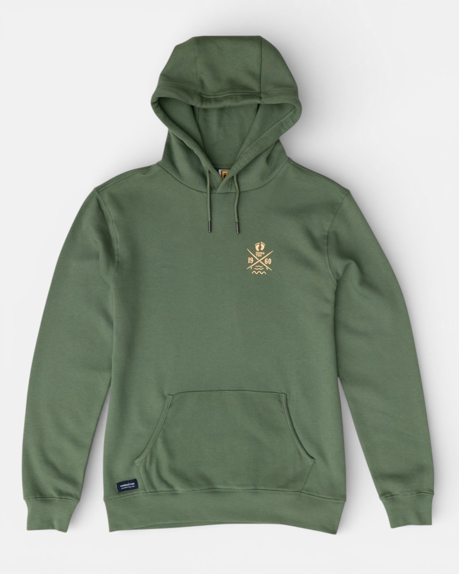 Cross Board Retro Organic Cotton Hoodie - Laurel Wreath - HuvtröjorHang Ten