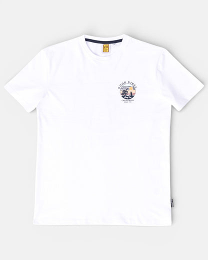 Good Vibes T-shirt – White - T-shirtsHang Ten