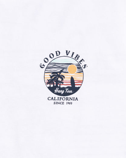 Good Vibes T-shirt – White - T-shirtsHang Ten