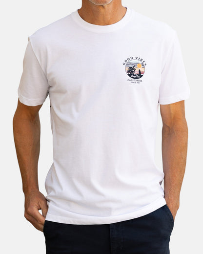 Good Vibes T-shirt – White - T-shirtsHang Ten