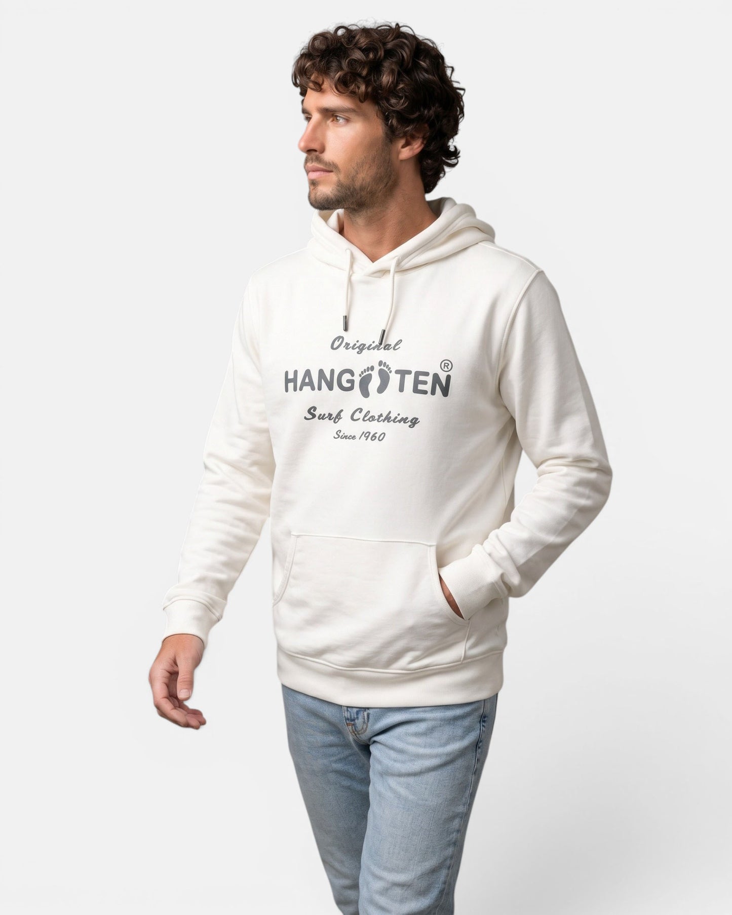 Classic Logo Organic Cotton Hoodie - Off White
