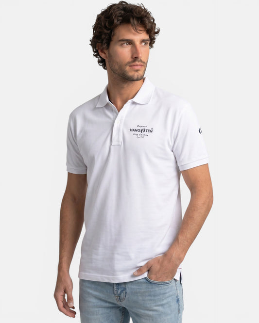 Classic Logo Organic Cotton Polo Shirt - White