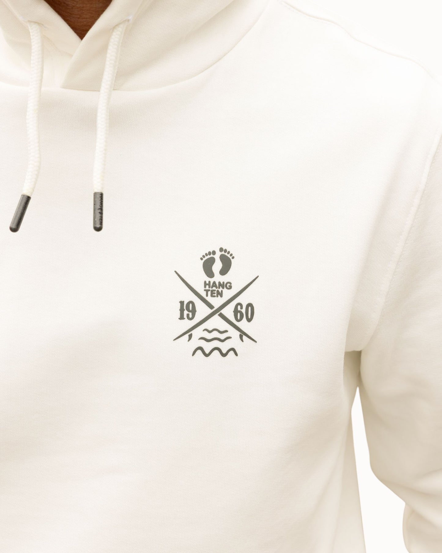 Cross Board Retro Organic Cotton Hoodie - Off White