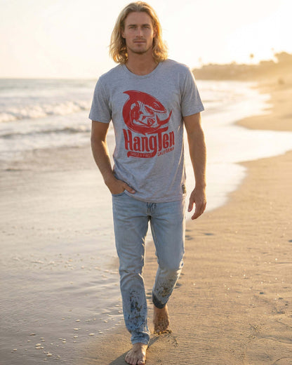 Hang Ten Shark T-shirt – Heather Gray