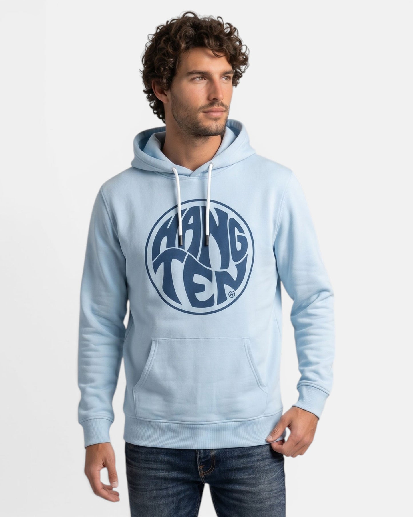Vintage Logo Hoodie - Powder Blue