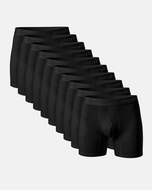 Hang Ten Bamboo Boxers black 10 pack