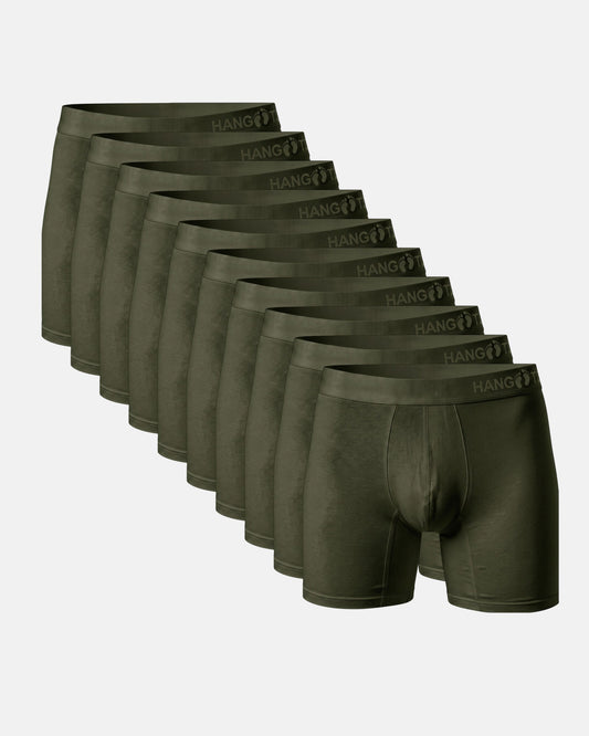 Hang Ten Bamboo Boxers green 10 pack