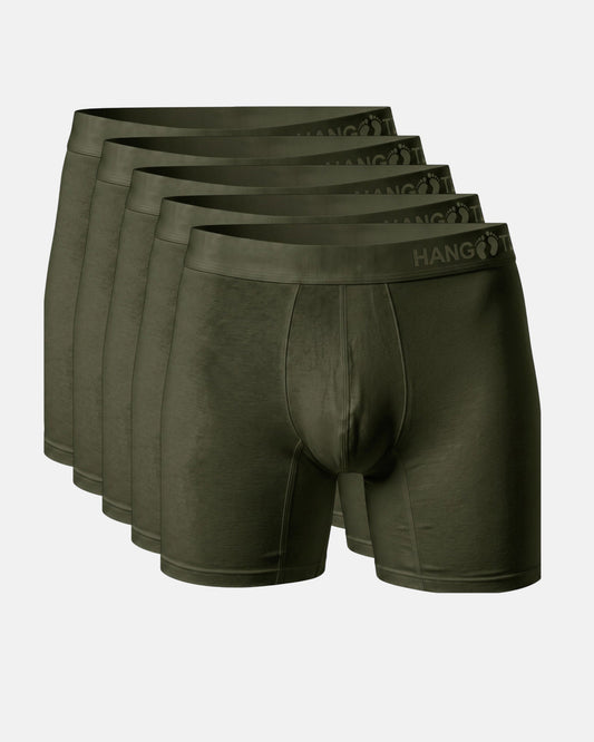 Hang Ten Bamboo Boxers green 5 pack