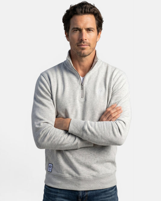 Icon Q-Zip Sweatshirt - Heather Grey