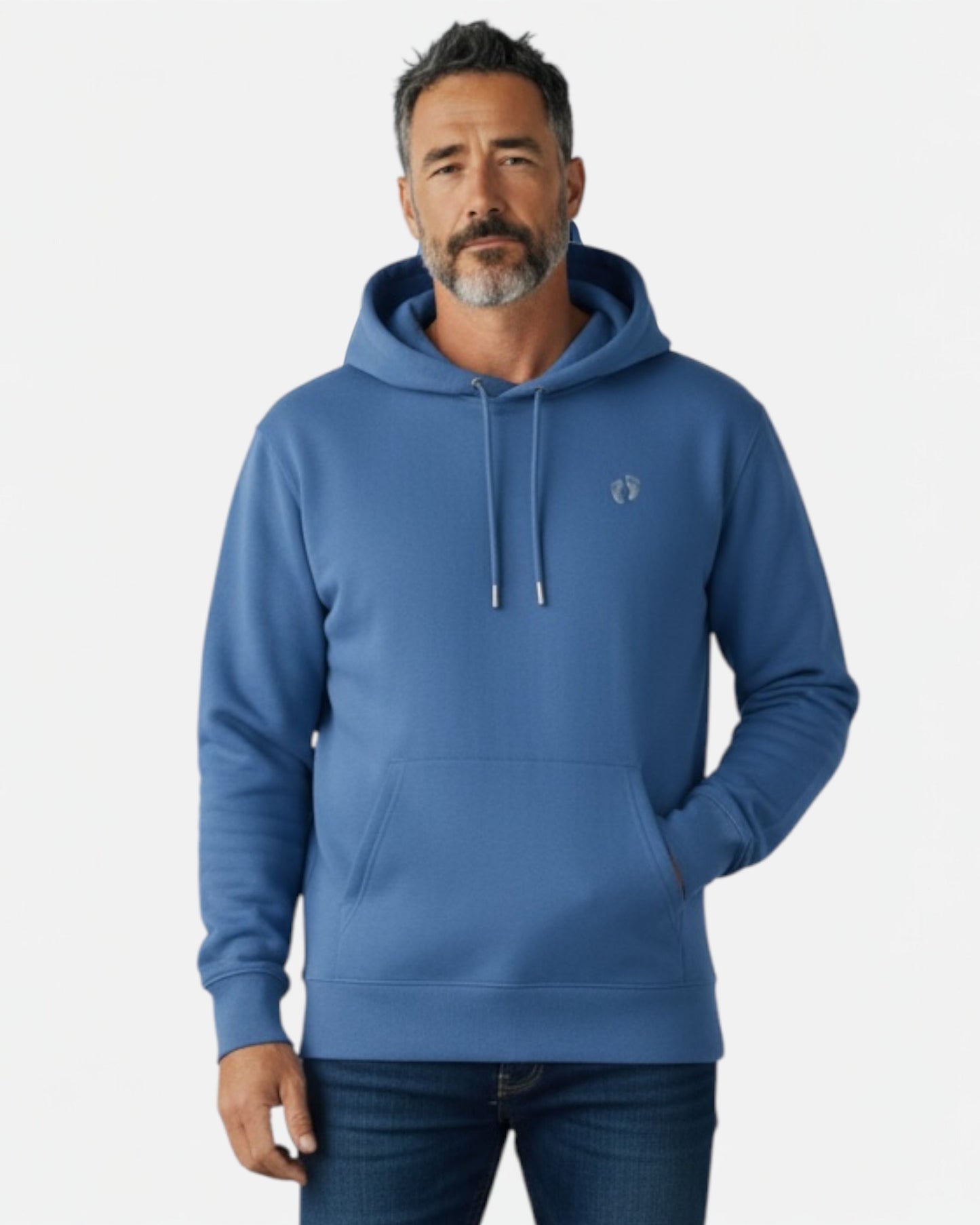 Icon Feet Organic Cotton Hoodie - Mindful Blue - HuvtröjorHang Ten