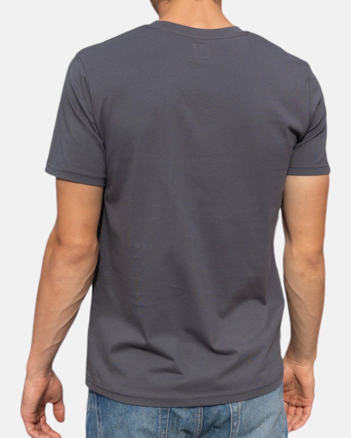 T-Shirt mit Icon-Logo aus 100 % Bio-Baumwolle – Anthrazit