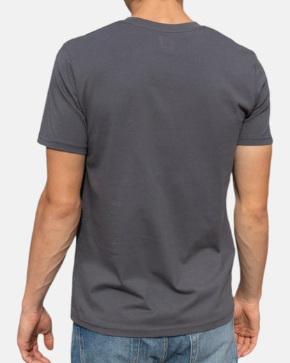 T-Shirt mit Icon-Logo aus 100 % Bio-Baumwolle – Anthrazit