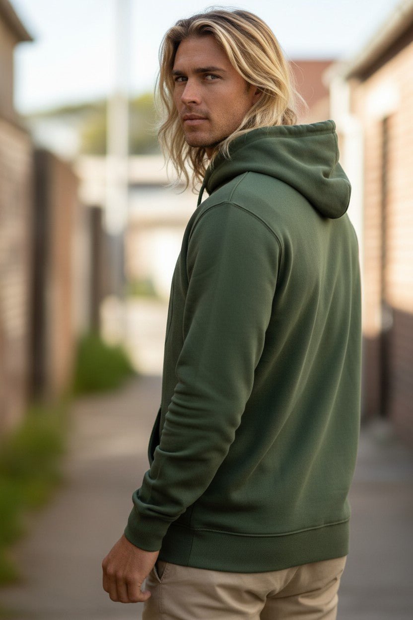 Vintage Logo Organic Cotton Hoodie - Laurel Wreath - HuvtröjorHang Ten