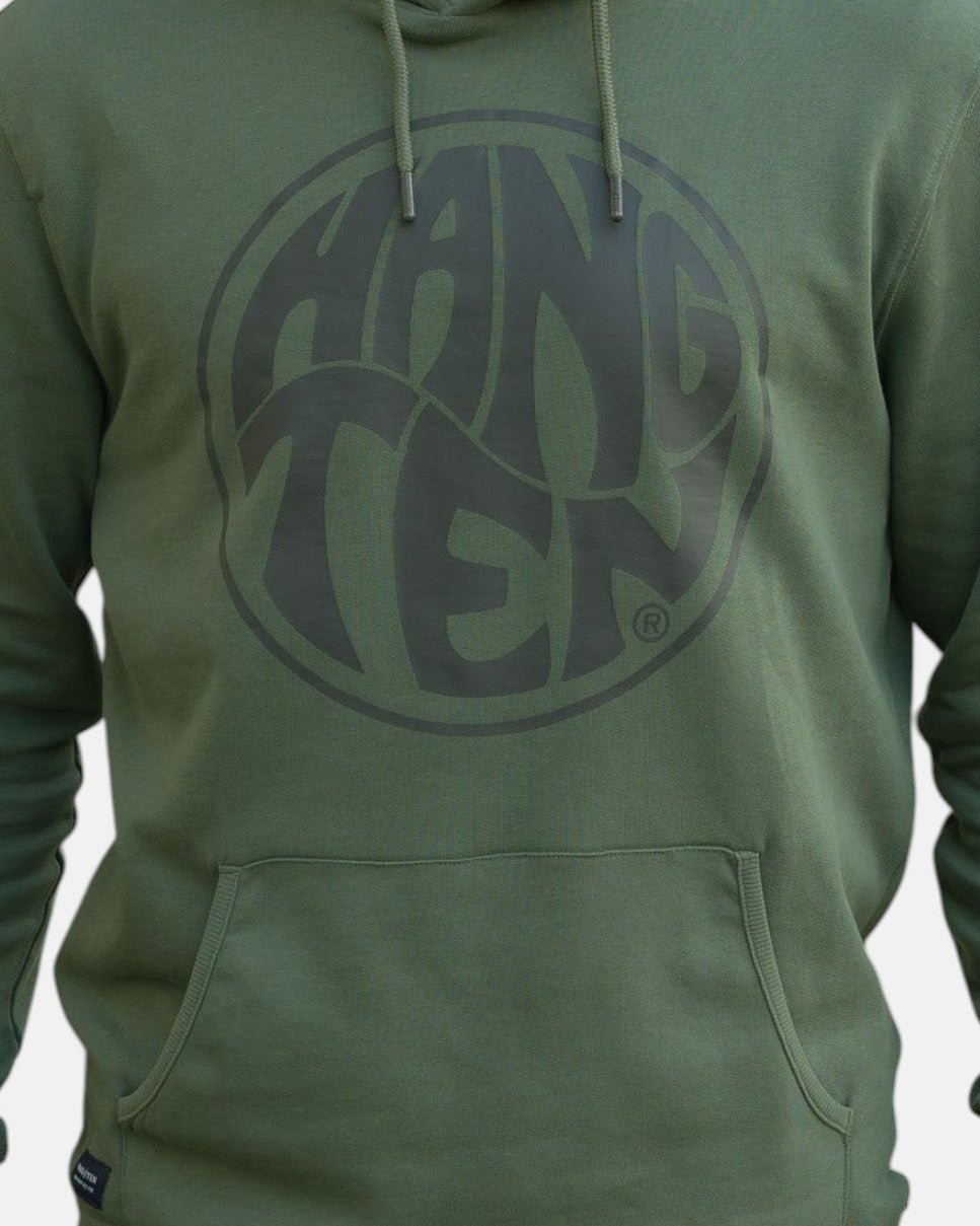 Vintage Logo Organic Cotton Hoodie - Laurel Wreath - HuvtröjorHang Ten