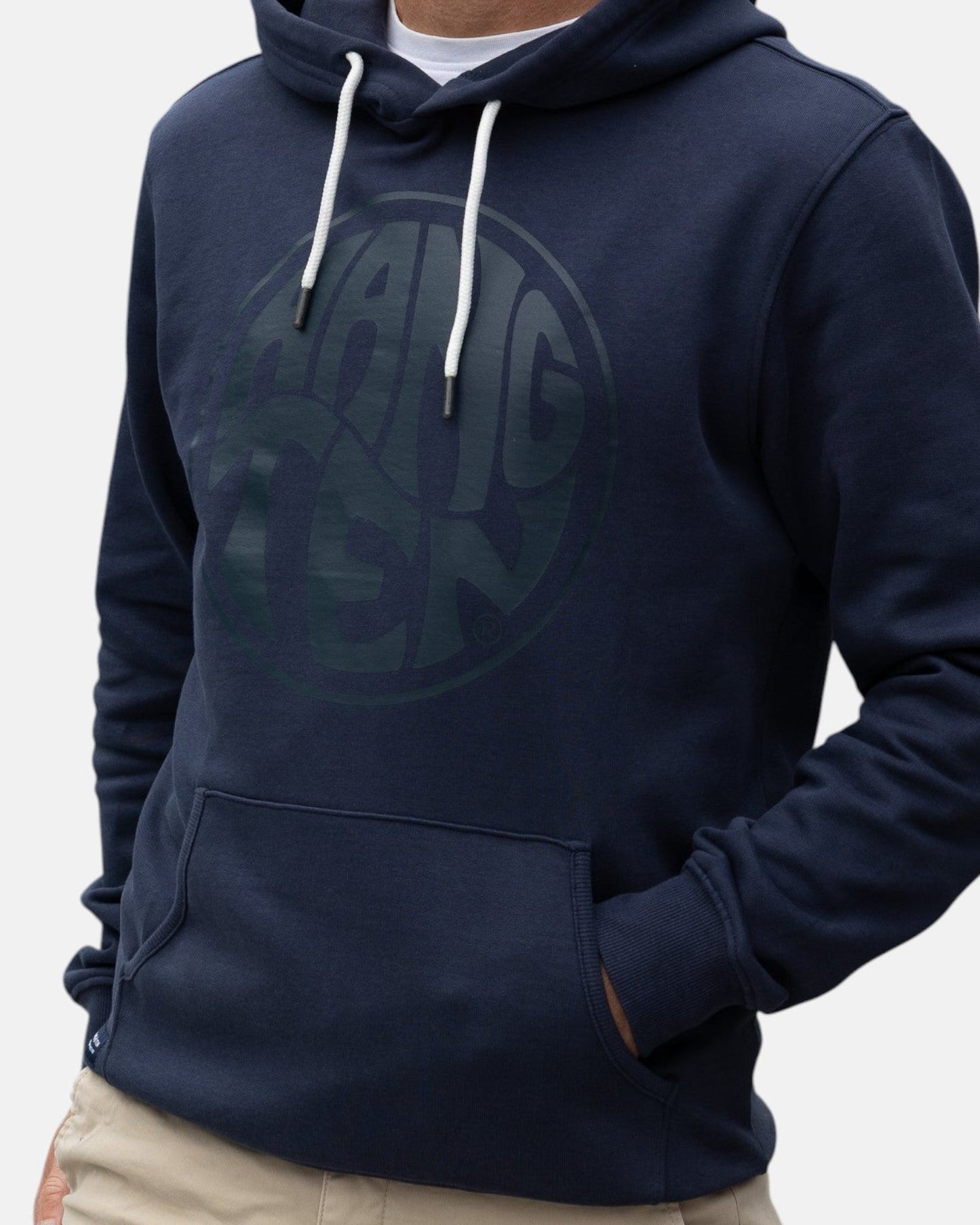 Vintage Logo Organic Cotton Hoodie - Mood Indigo - HuvtröjorHang Ten