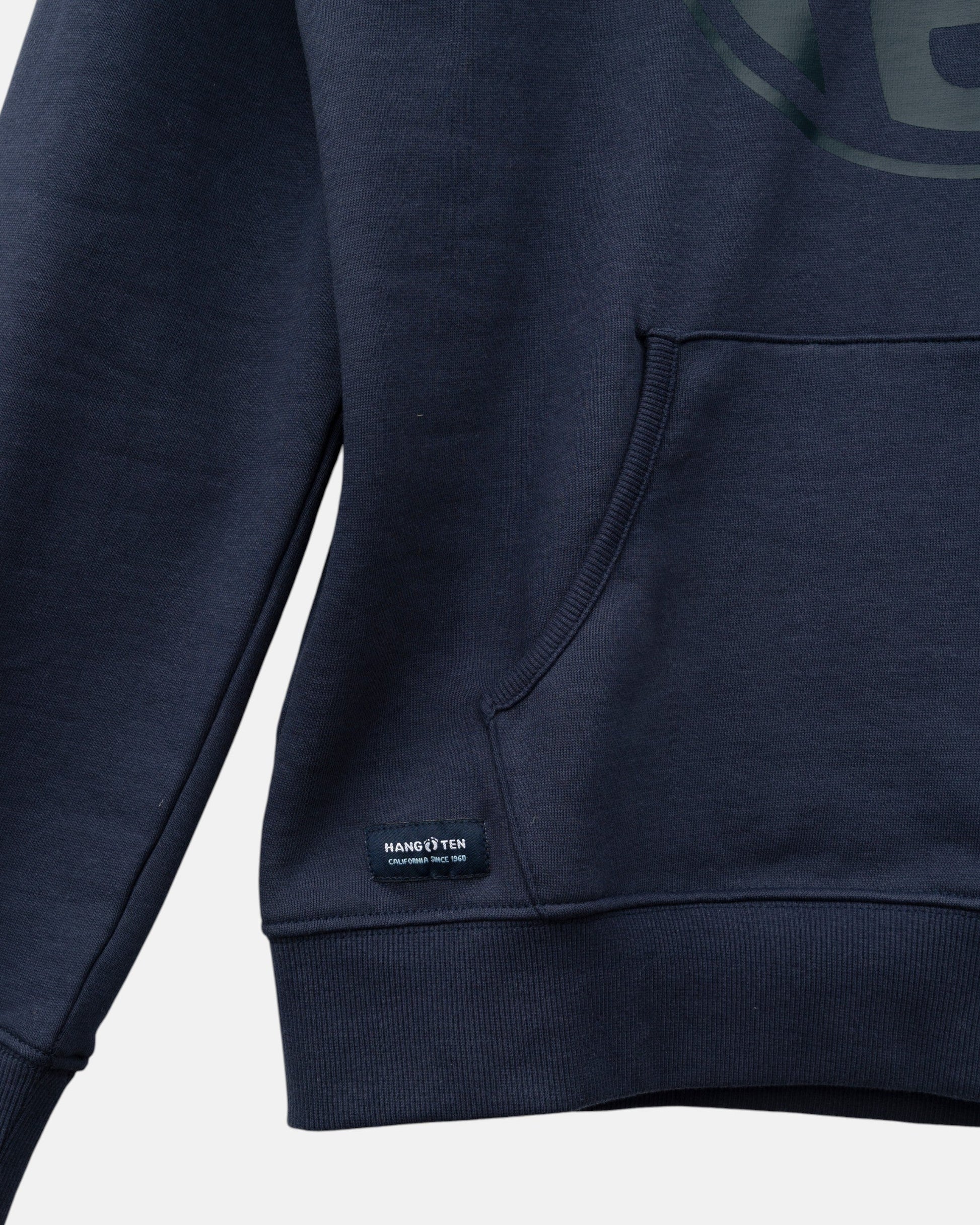 Vintage Logo Organic Cotton Hoodie - Mood Indigo - HuvtröjorHang Ten