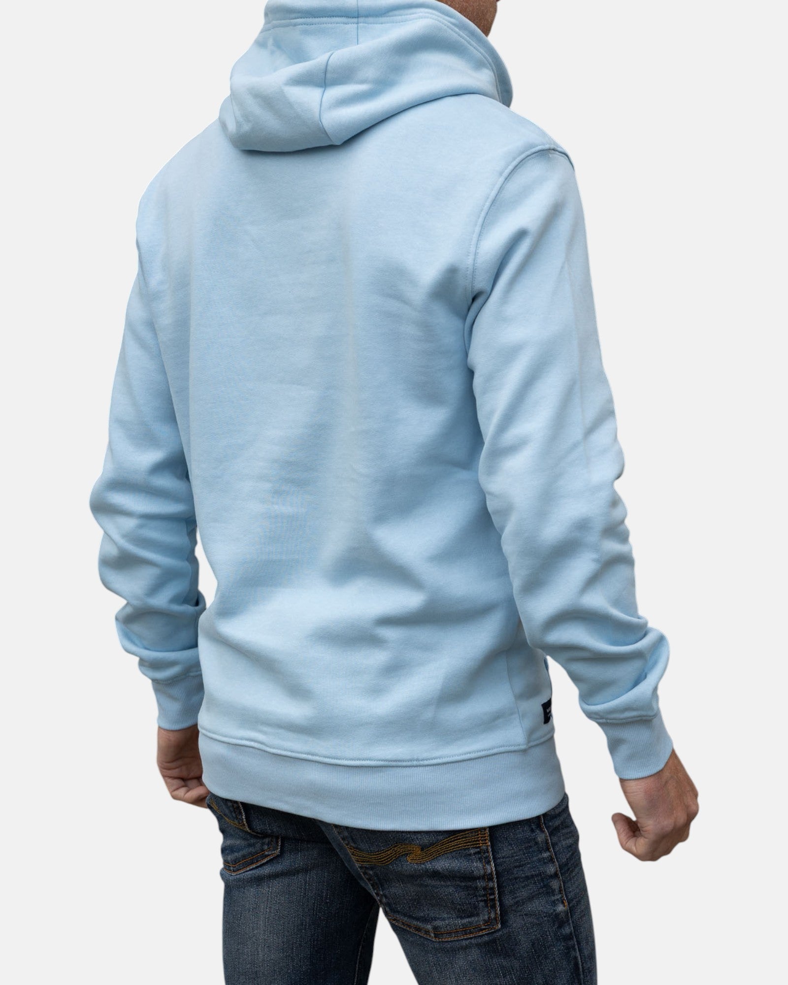 Vintage Logo Organic Cotton Hoodie - Powder Blue - HuvtröjorHang Ten